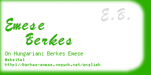 emese berkes business card